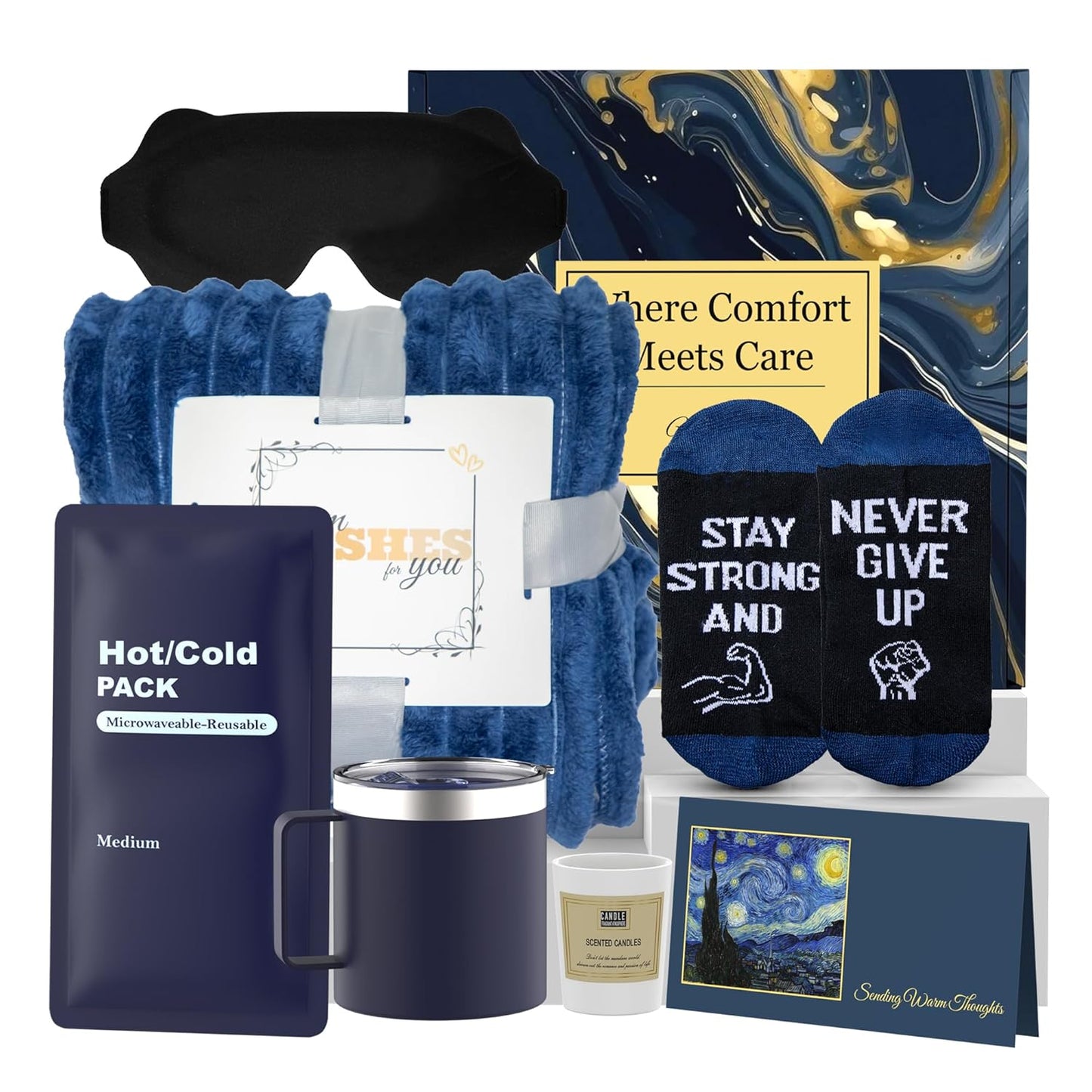 Get Well Soon Gift Basket for Men with Premium Care Package