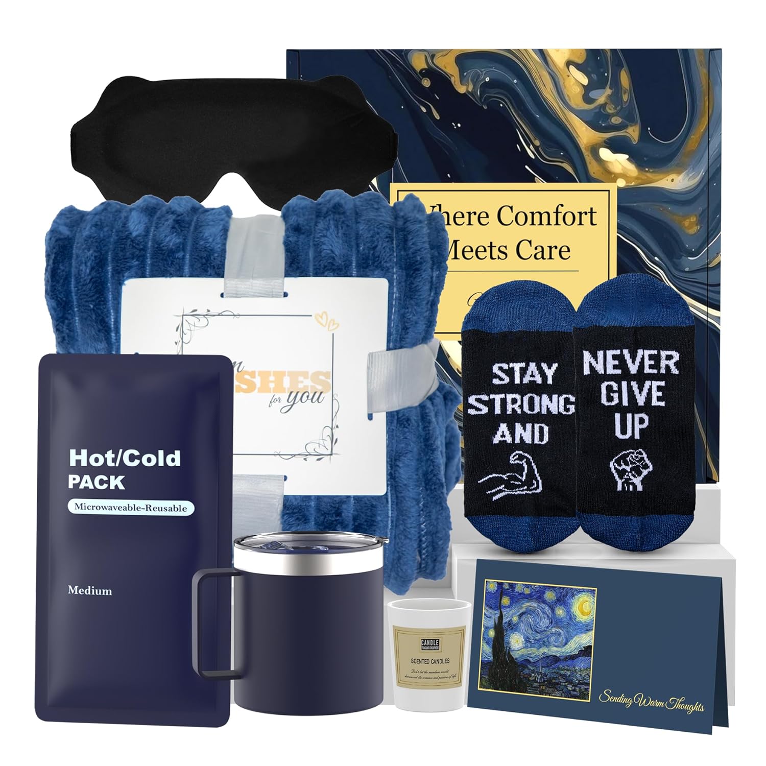 Get Well Soon Gift Basket for Men with Premium Care Package
