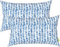 Outdoor Lumbar Pillow Set 12x20 - Fade Resistant Patio Cushions