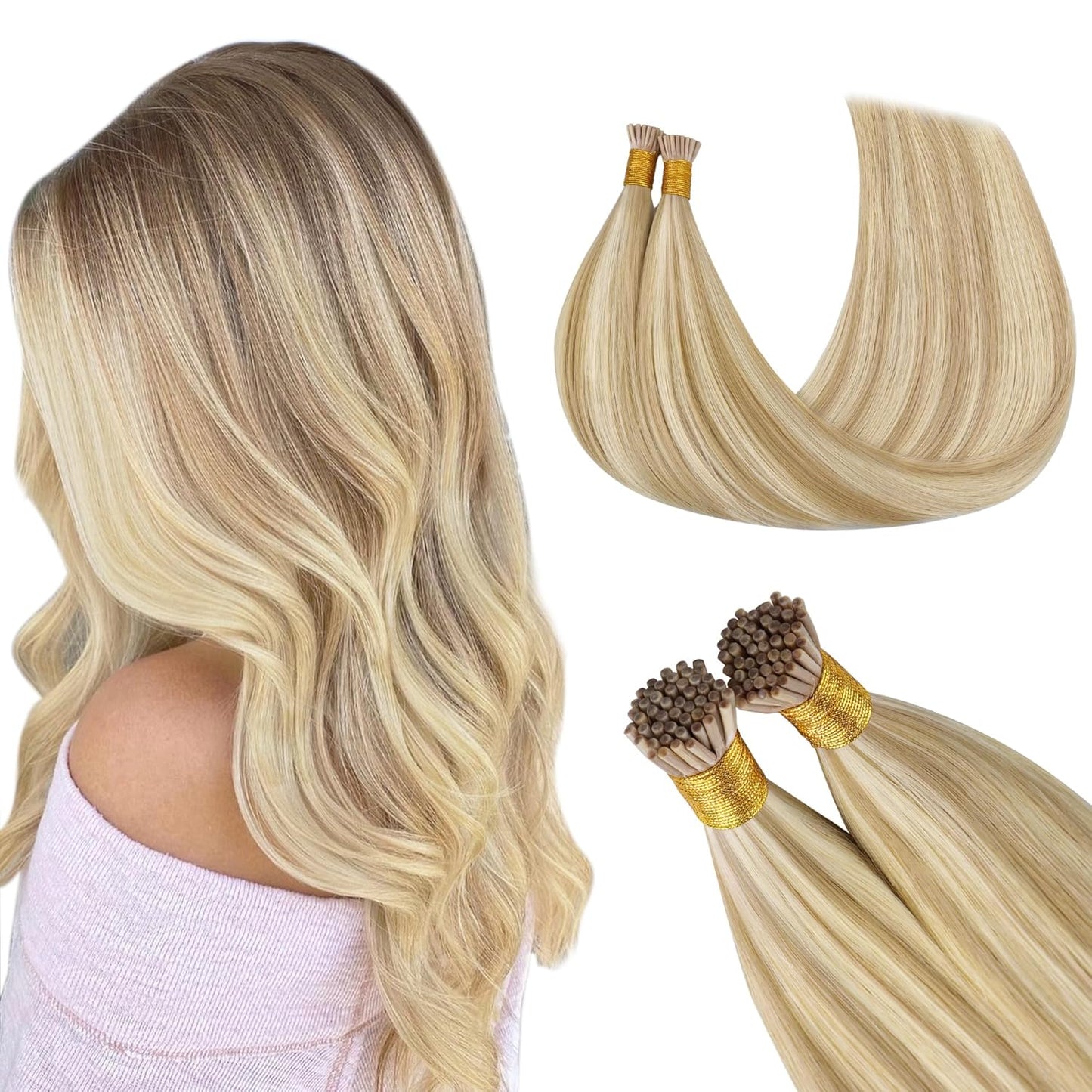 GOO GOO I Tip Hair Extensions - Real Human Hair, 22in, 50g