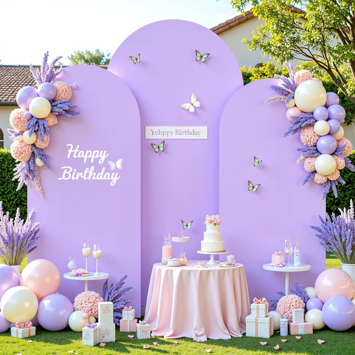 Purple Arch Cover Set of 3 for Stunning Event Backdrops