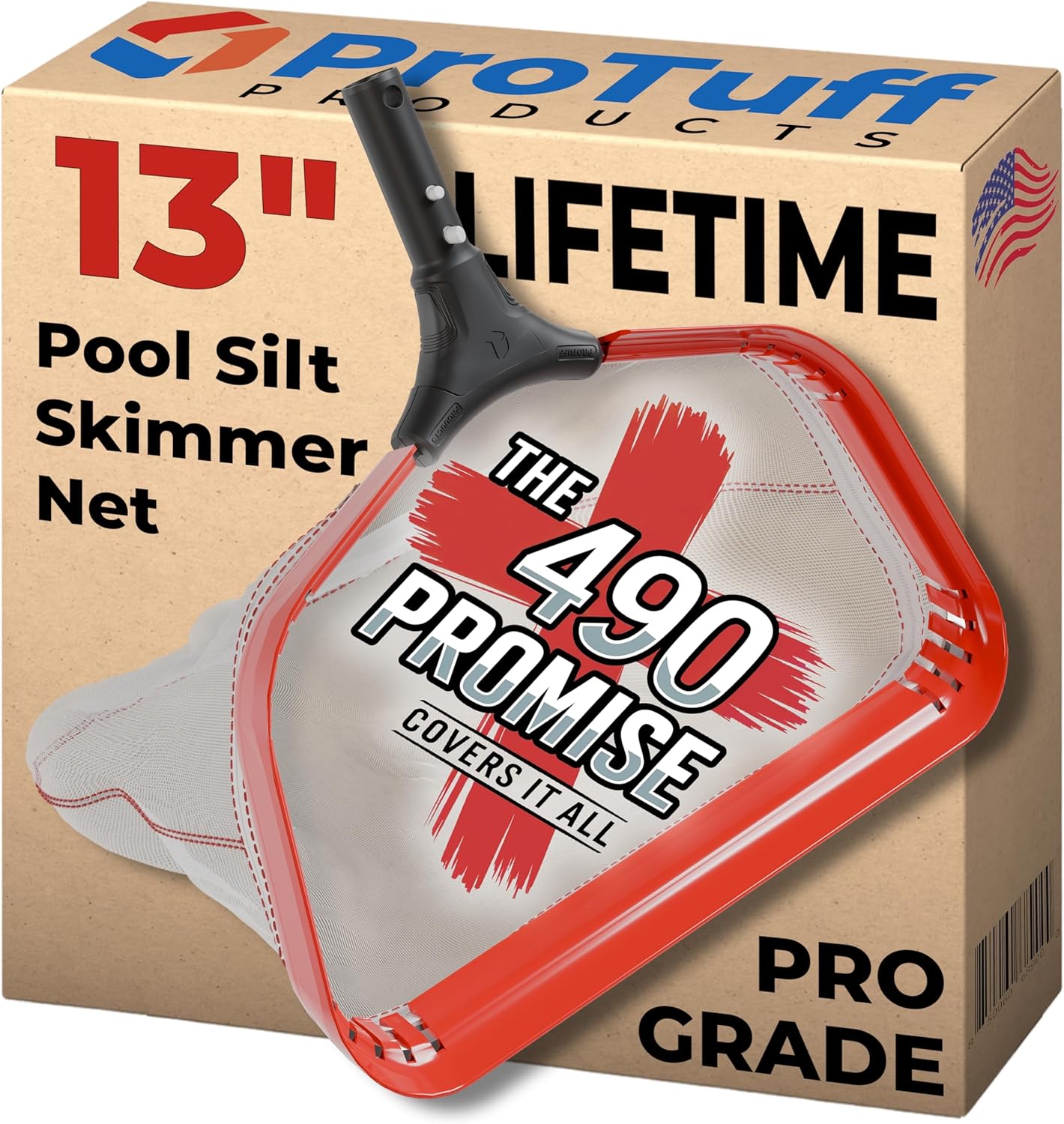 ProTuff 13 in Spa Silt Net - Heavy Duty Ultra Fine Mesh Skimmer