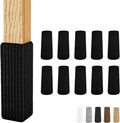 Stay Put: Black Chair Leg Protectors - Easy Fit, Secure Grip