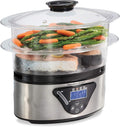 Digital Electric Food Steamer & Rice Cooker 5.5 Quart - Quick Healthy