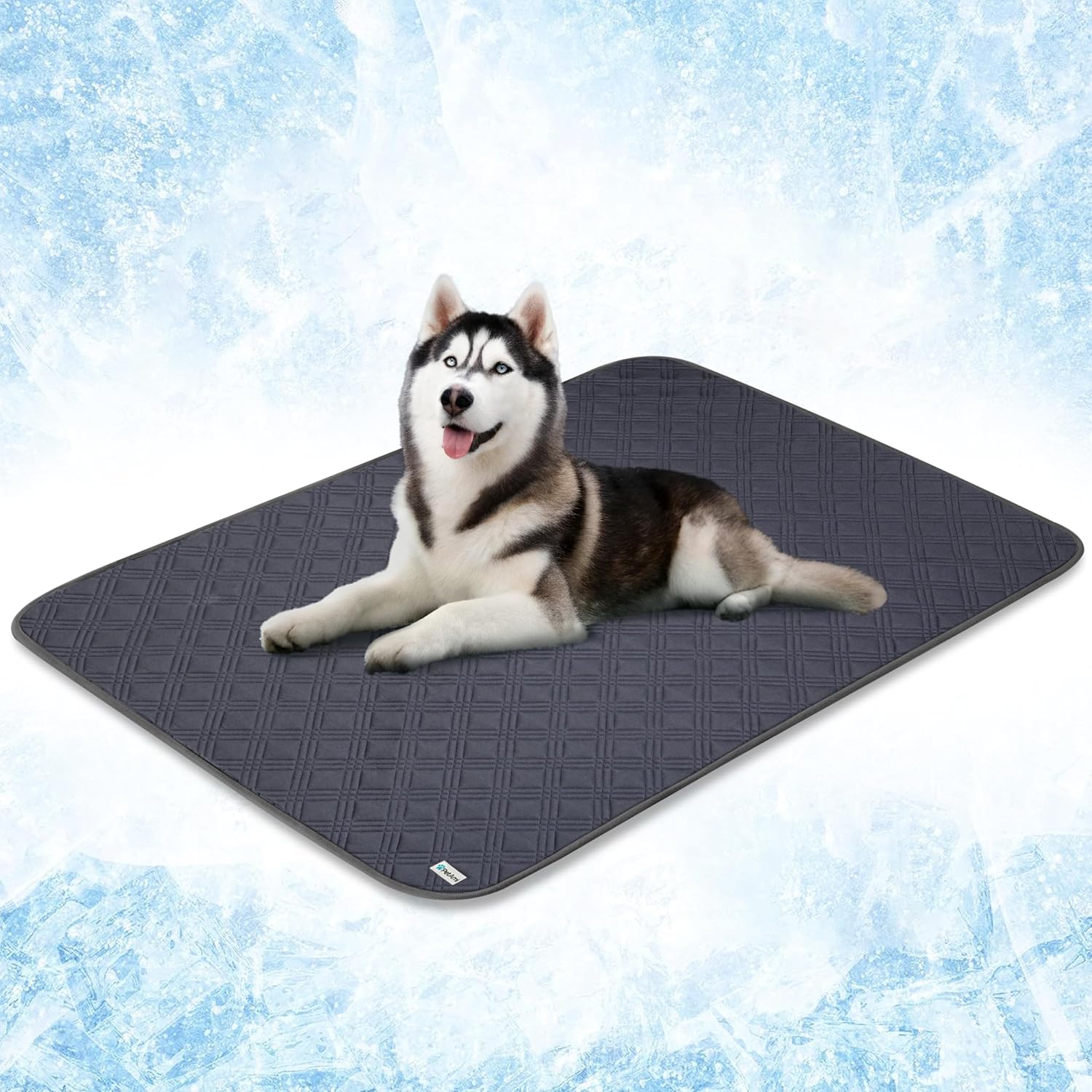 PetAmi Waterproof Cooling Mat for Dogs and Cats, 60x80 in Grey