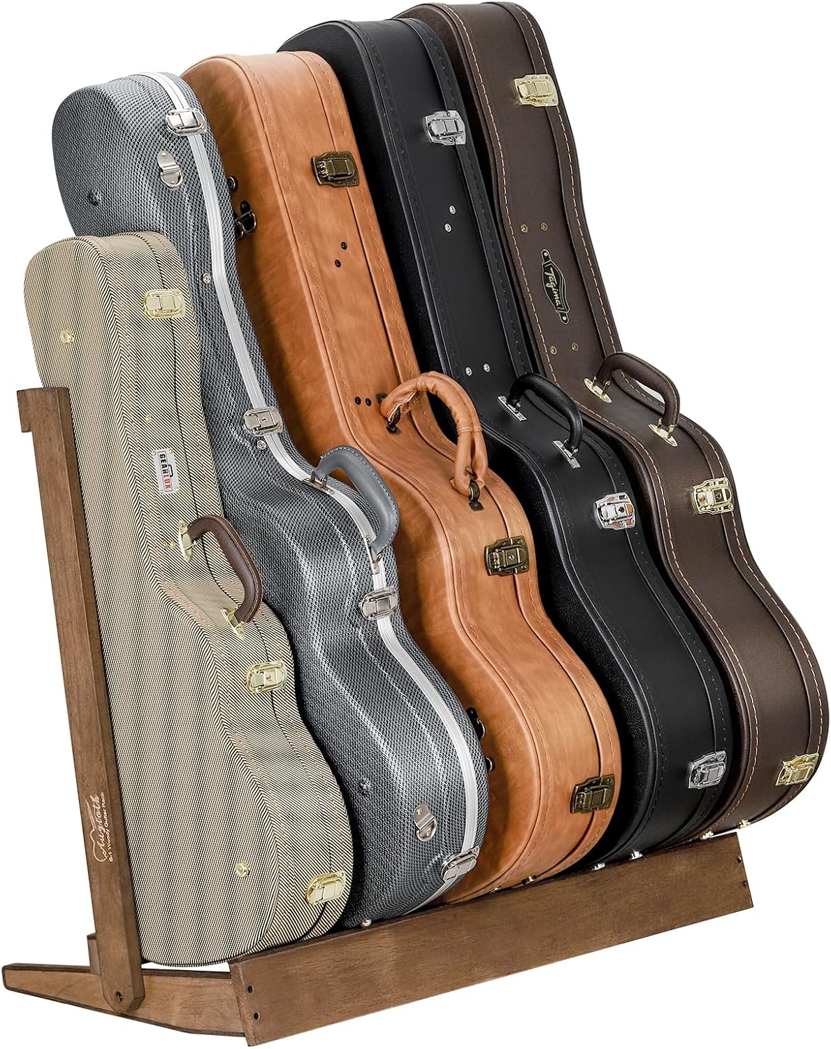 Augioth Multi Wood Guitar Rack for 5 Guitars - Durable Stand
