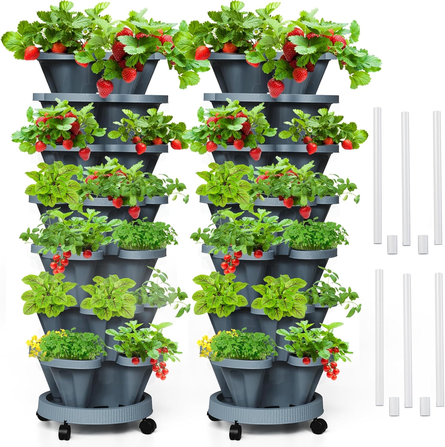 7 Tiered Vertical Planters for Indoor and Outdoor Gardening