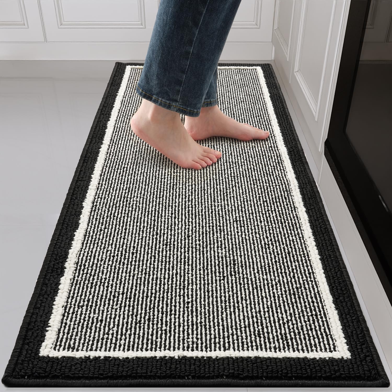 Non Slip Washable Kitchen Runner Rugs for Safe Floors
