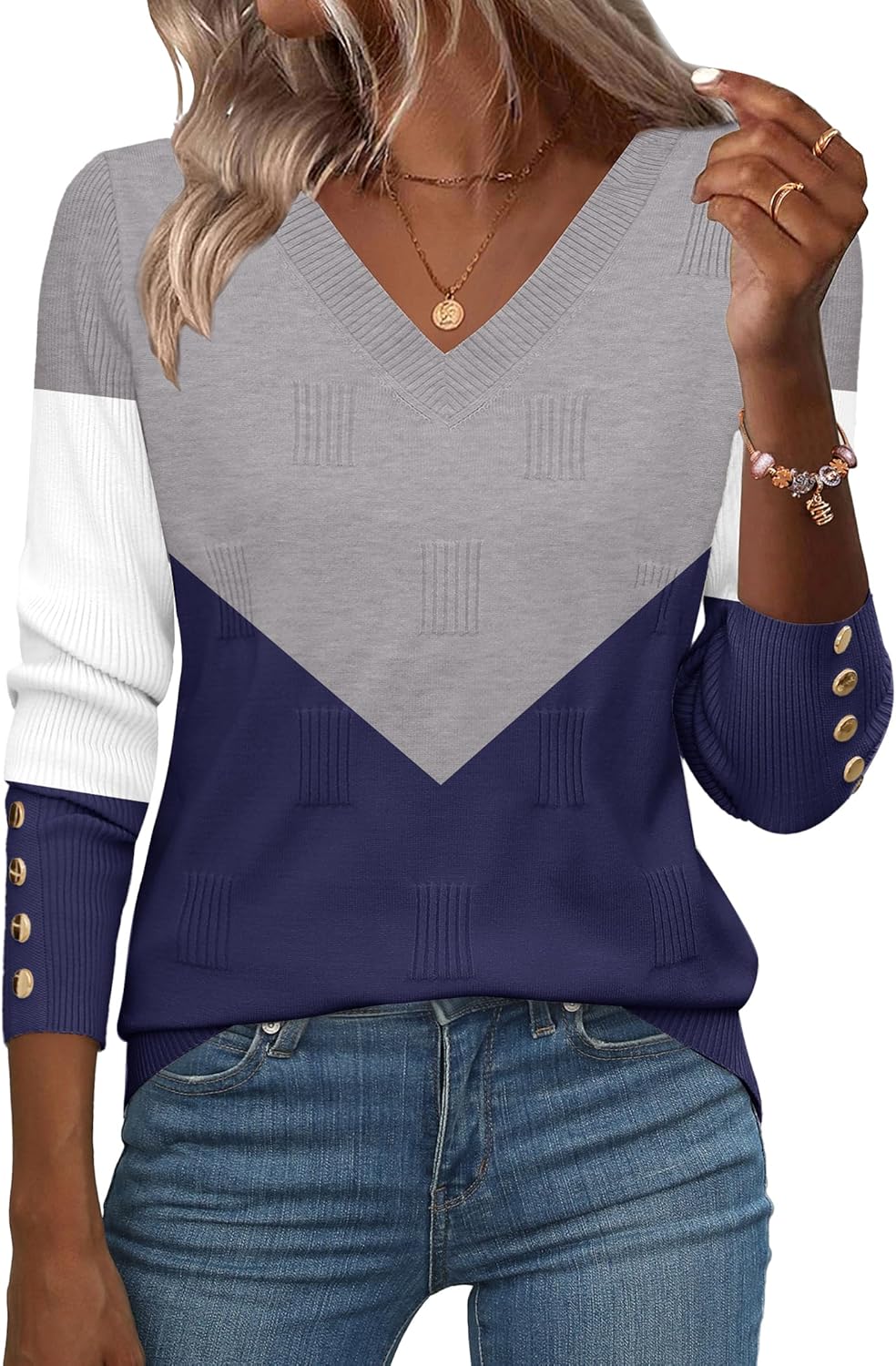 Zeagoo Womens V Neck Sweaters for Stylish Everyday Wear