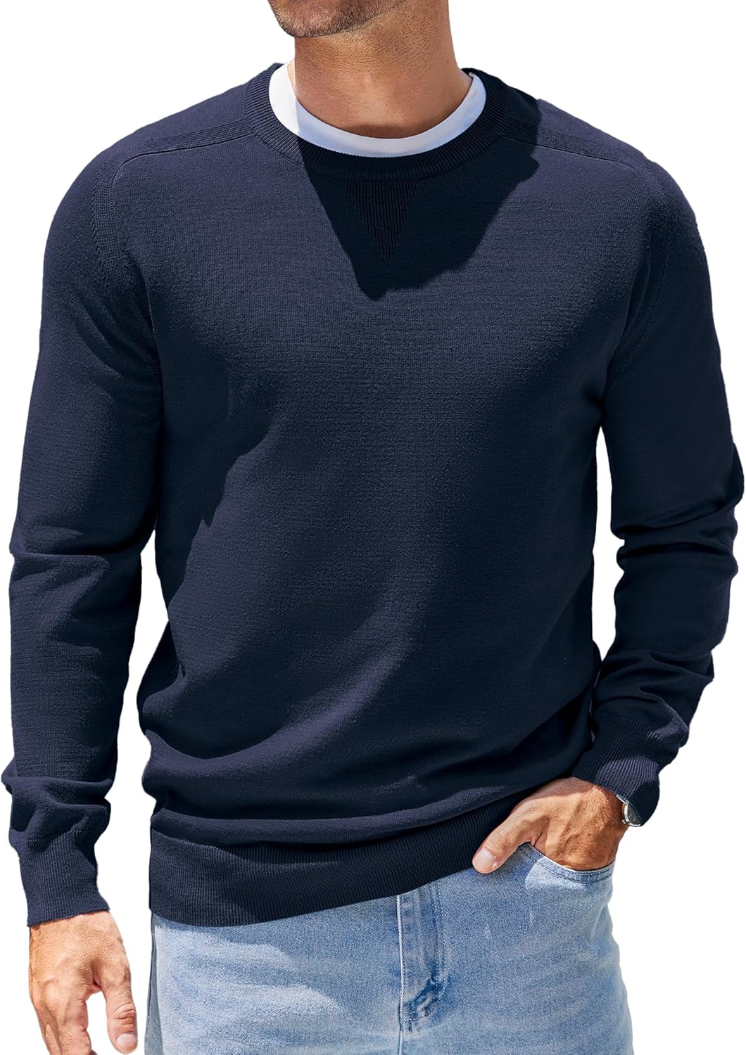 COOFANDY Mens Lightweight Crewneck Pullover Sweater for All Occasions