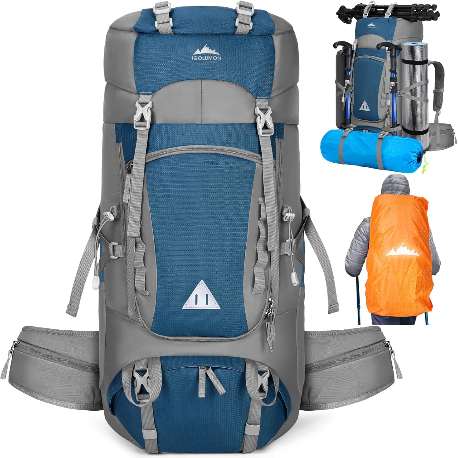 60L Hiking Backpack Waterproof Camping Backpack for All Adventures