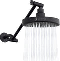 Round Rain Shower Head with Extension Arm - High Pressure, Adjustable