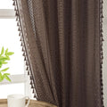 Chocolate Brown Sheer Curtains for Bedroom and Living Room
