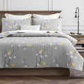 DURLENGEN Floral Quilt Set King Size 3Pcs - BoHo Lightweight Comfort