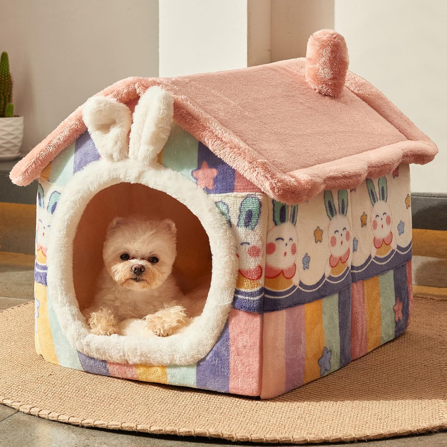 JIUPETY Cute Small Dog House Indoor for Cozy Pet Comfort