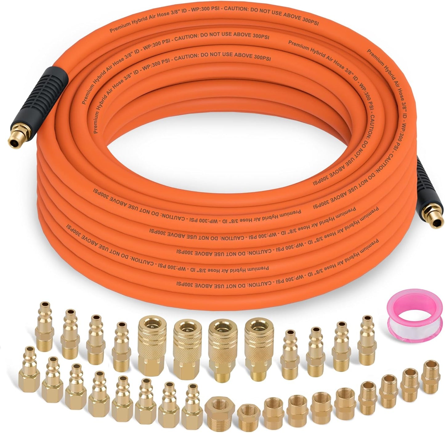 Ultimate Air Compressor Kit: Hybrid Hose & Quick Connects