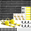E Track Tie-Down Rail Kit 88 Pc Set - Heavy-Duty Securing System