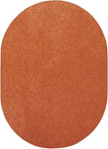 Ambiant Orange 6 ft x 8 ft Oval Area Rug - Soft, Pet Friendly