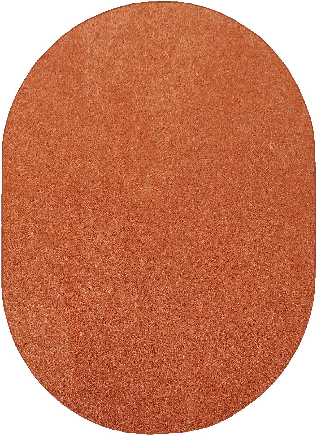 Pet Friendly Solid Color Area Rugs Orange - 6ft x 8ft Oval