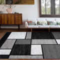 Contemporary Modern Boxes Area Rug 7 ft 10 in x 10 ft 2 in