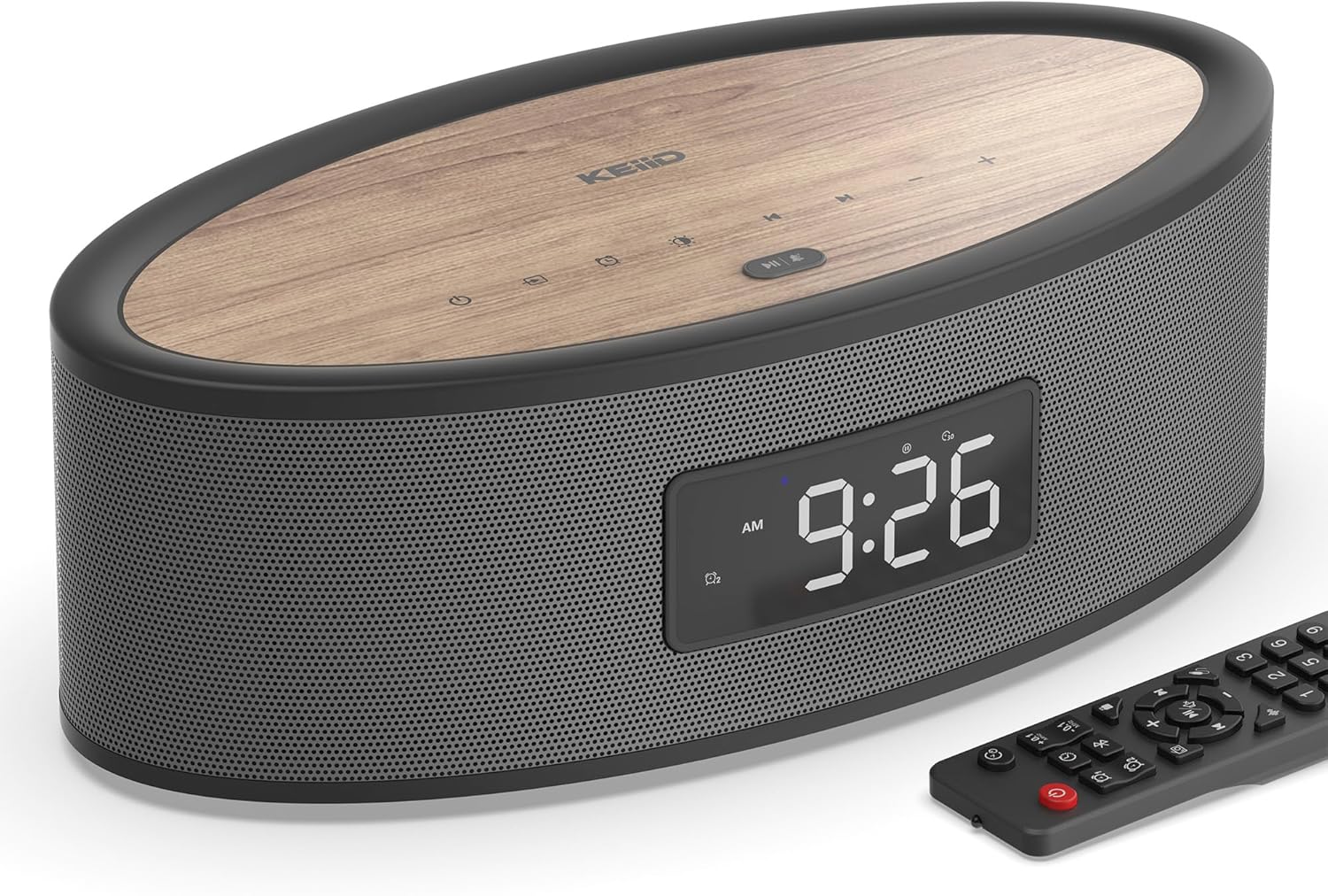 Bluetooth Clock Radio Speaker with Sound Machine and Alarms
