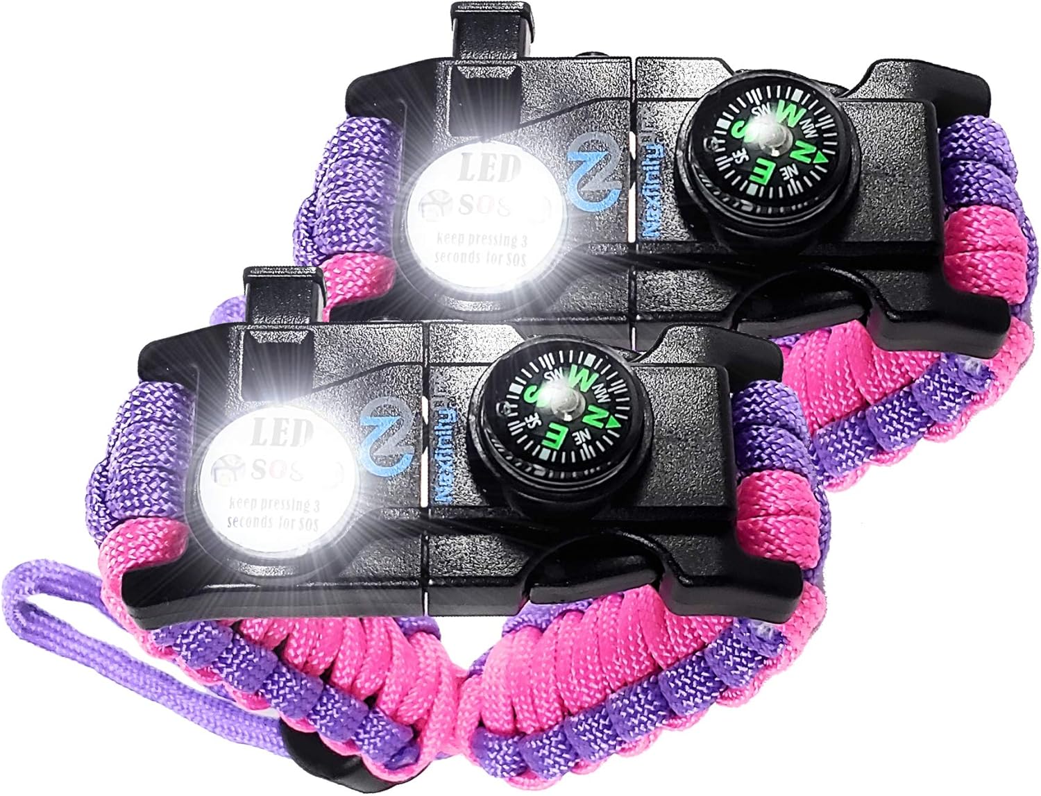 Tactical 550 Paracord Bracelet Set - Survival Ready