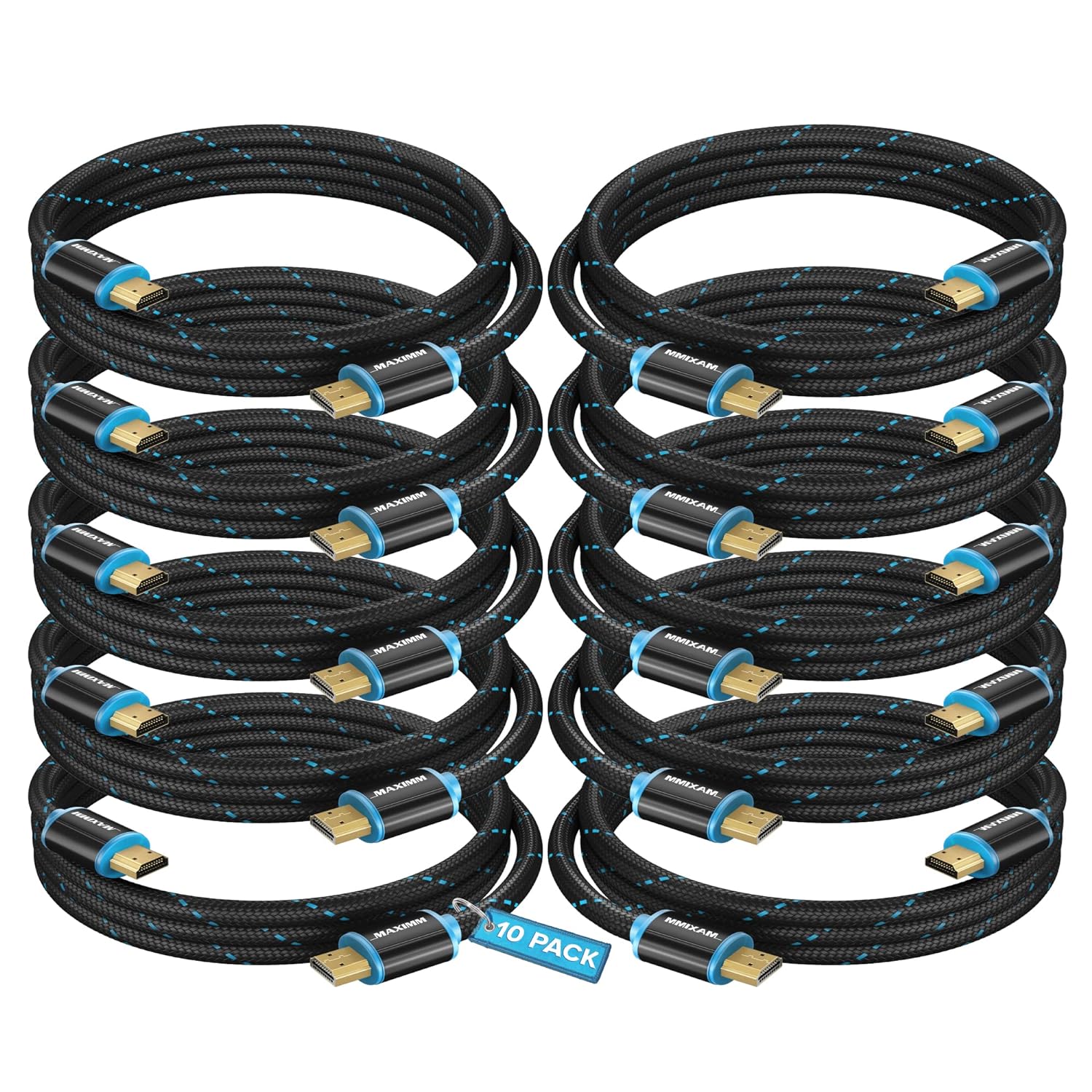 4K HDMI Cable Pack 3 Foot High Speed 10 Pack for Monitors