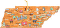 Tennessee State Shaped Cutting Board and Charcuterie Platter