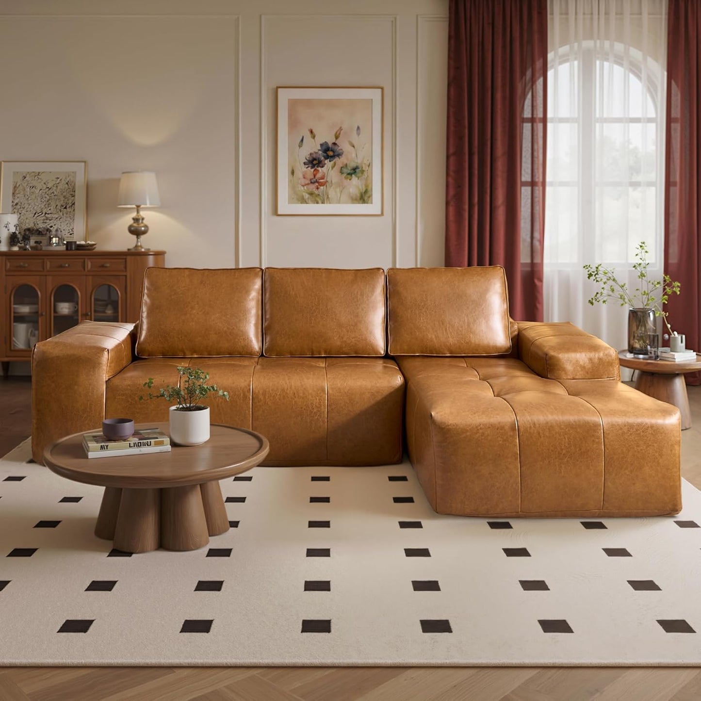 Modular Sectional Cloud Couch for Living Room with Chaise