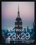 Frame Amo 23x29 Black Solid Wood Poster Frame - Sleek Display Fit