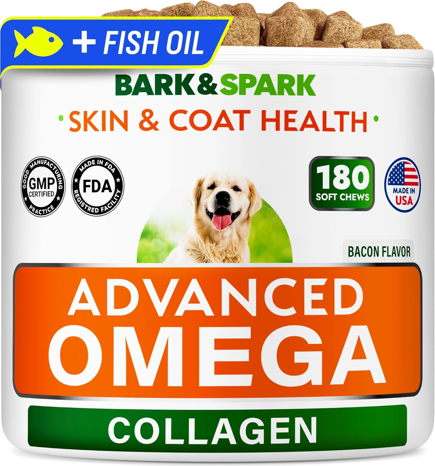 Advanced Omega-3 Collagen for Dogs - Skin & Coat Supplement