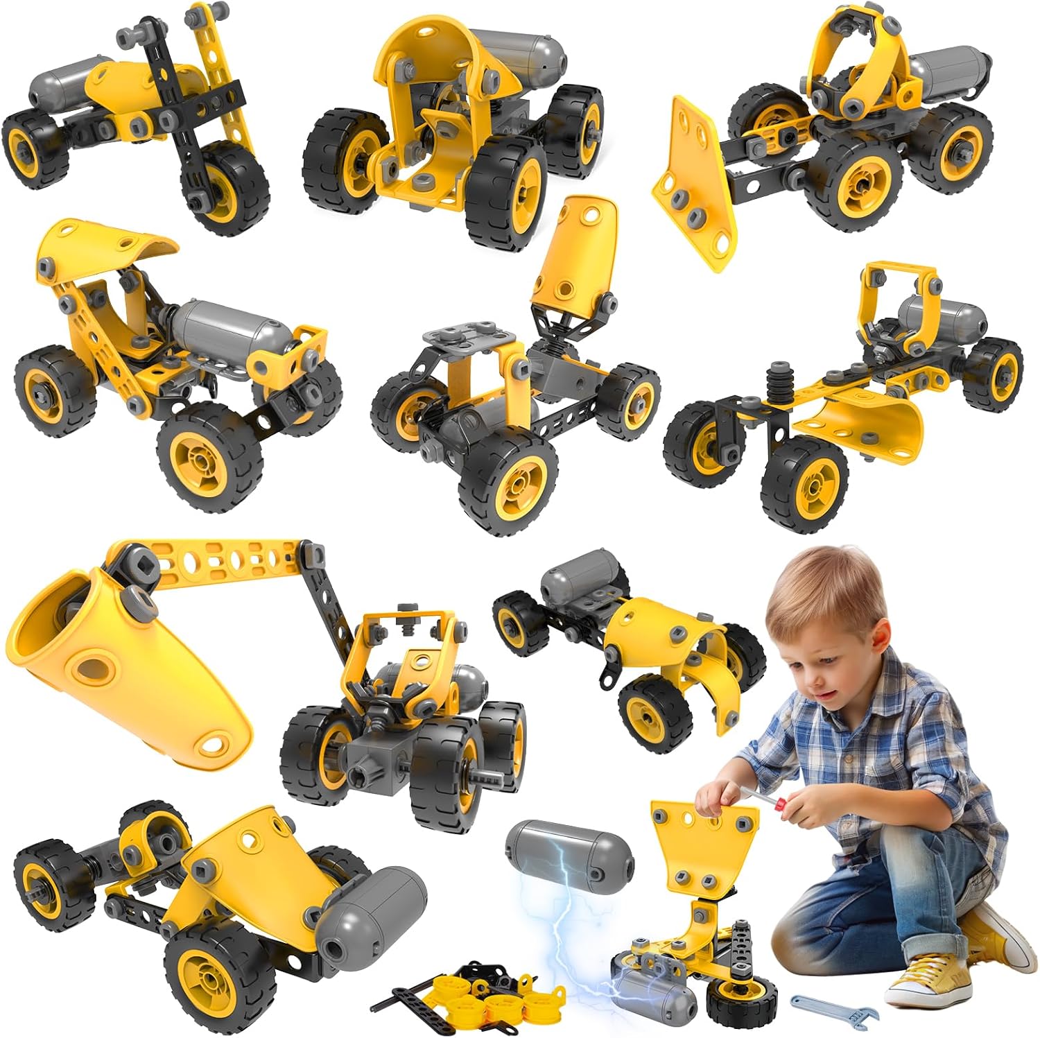 Pakoo 10-in-1 Electric STEM Building Set for Creative Kids