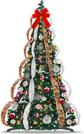6 FT Prelit Pop Up Christmas Tree with 200 Lights - Easy 1-Min Setup