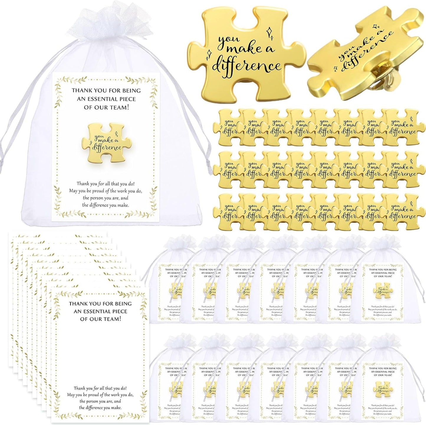 Employee Appreciation Gifts Puzzle Piece Lapel Pins for Teams