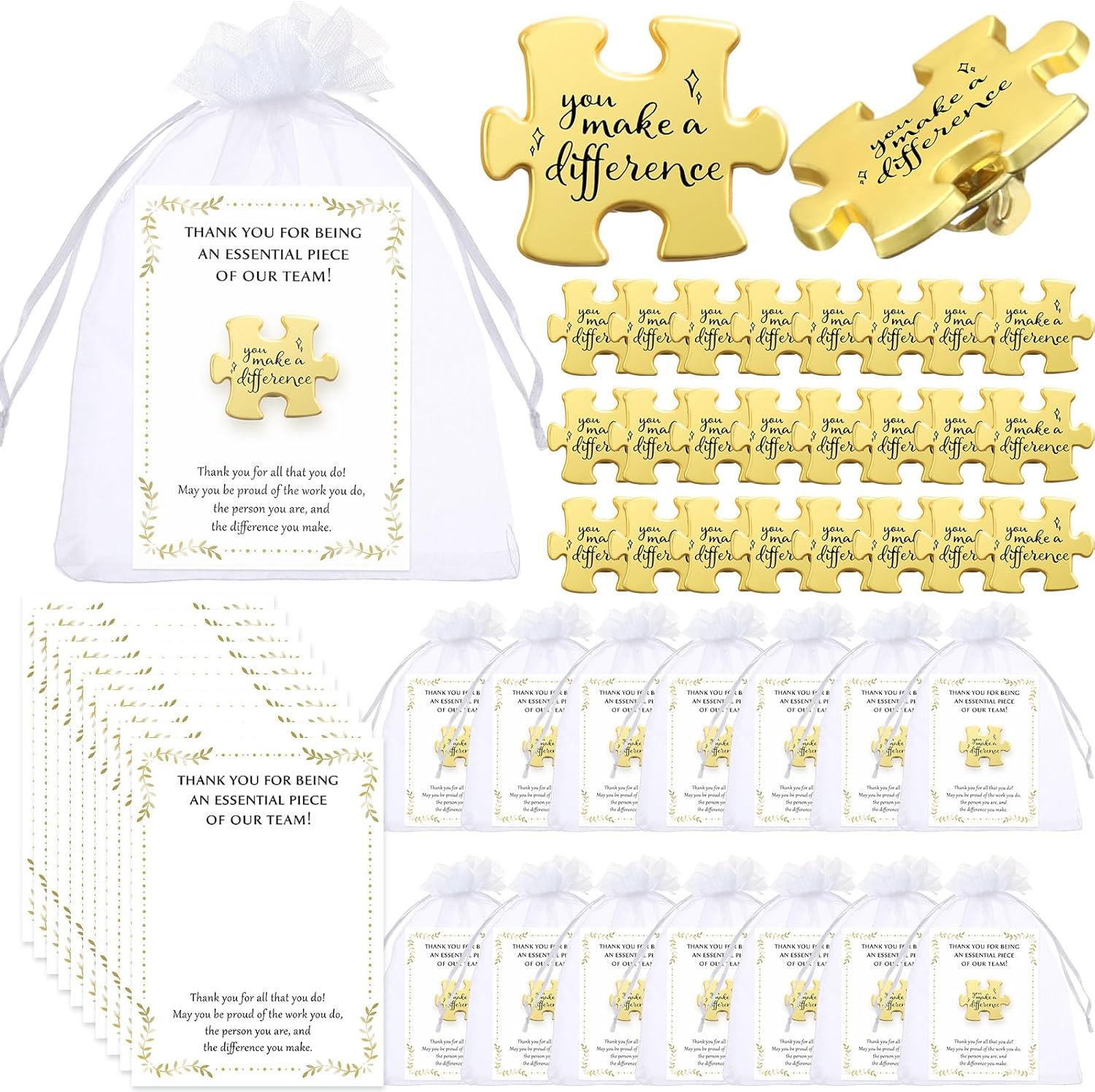 Employee Appreciation Gifts Puzzle Piece Lapel Pins for Teams