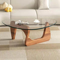 Modern Glass Coffee Table for Living Room - Mid Century Style