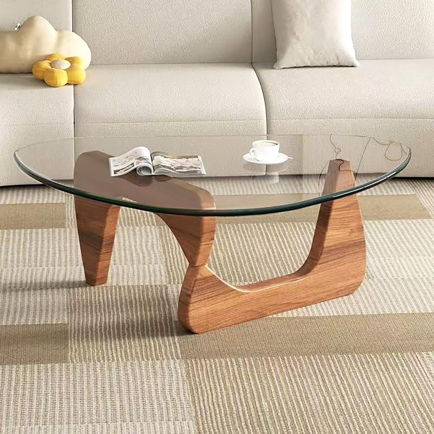 Modern Glass Coffee Table for Living Room and Office Use