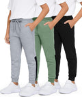 Boys' Cotton Fleece Jogger Sweatpants 3 Pack - Everyday Comfort Real