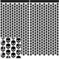 Halloween Foil Curtain Black Skull Head 2 Pack - Photo Booth Backdrop