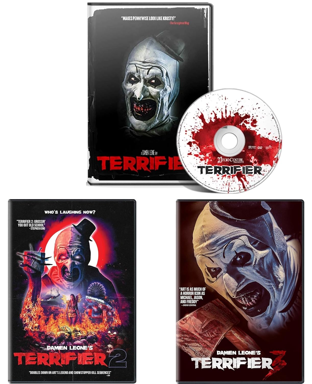 Terrifier Trilogy DVD Set: Unleash the Horror with All Three Films