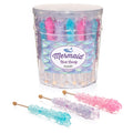 Mermaid Rock Candy Sugar Sticks - 36 Individually Wrapped Treats