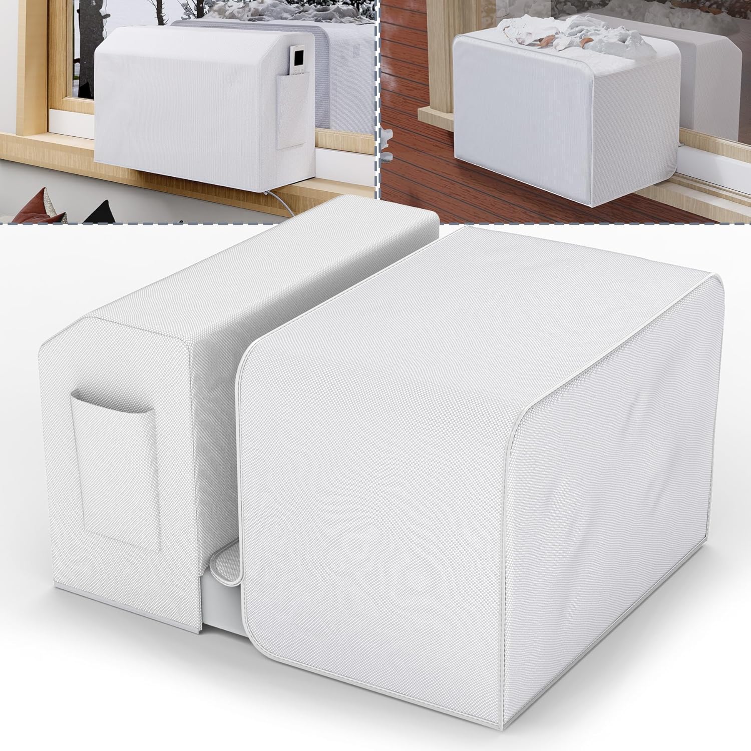 Flamorrow U-Shaped Window AC Cover Set - All-Weather Protection