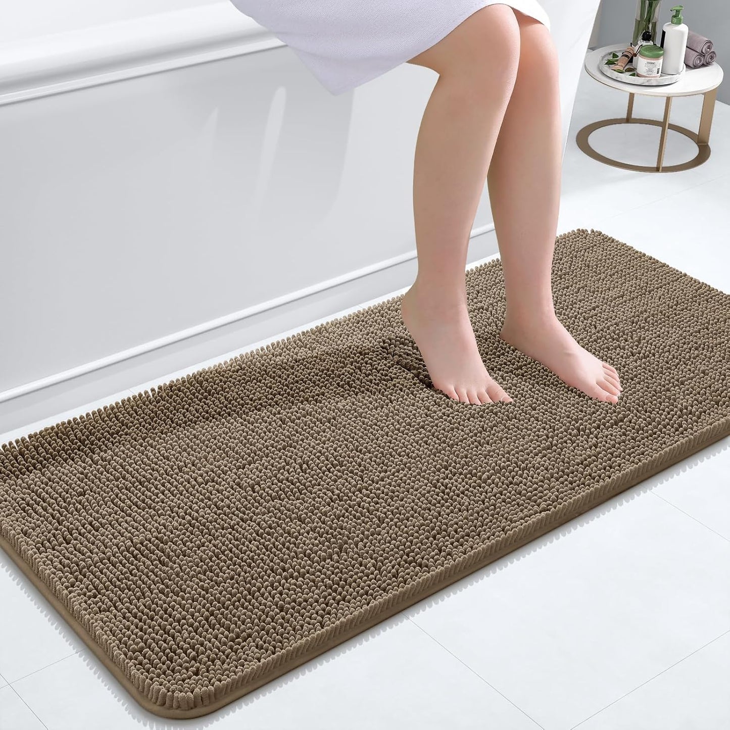 OLANLY Extra Soft Chenille Bath Rugs for Ultimate Comfort