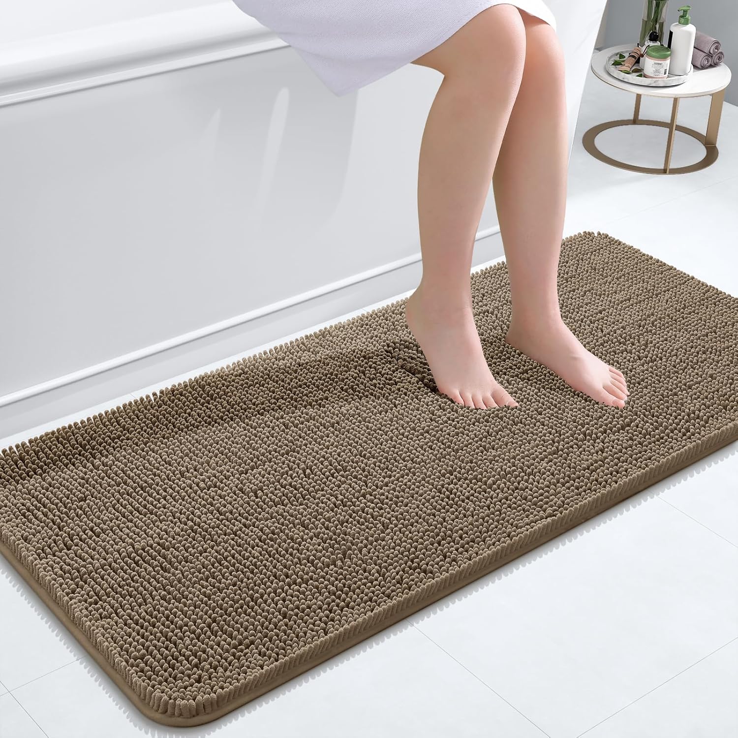 OLANLY Extra Soft Chenille Bath Rugs for Ultimate Comfort