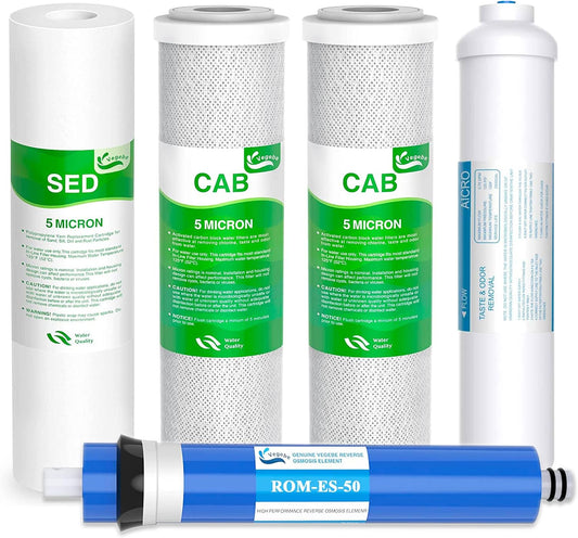 1-5 Stage 50 GPD RO Water Filter Set Replacement for APEC Systems