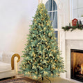 7ft Prelit Blue Spruce Artificial Christmas Tree - Easy Setup & Lights