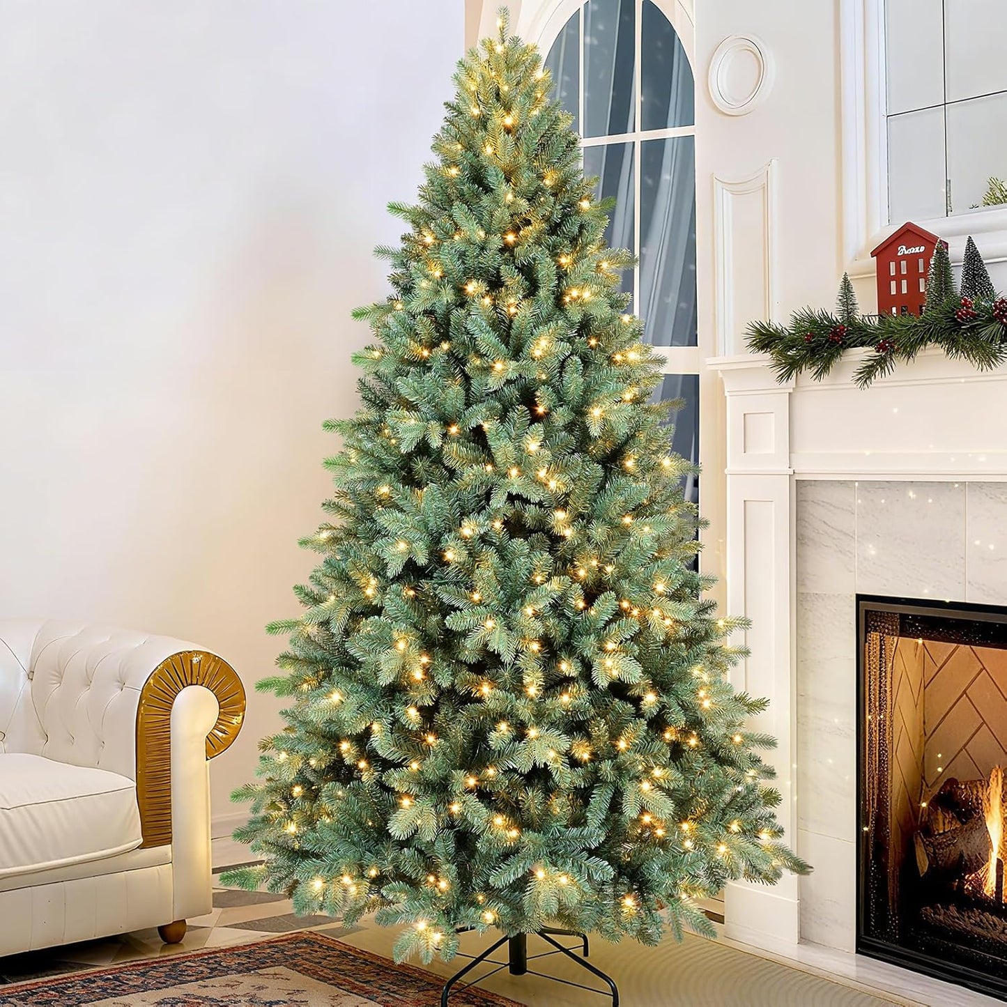 7ft Prelit Artificial Christmas Tree for Elegant Holiday Decor