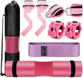 Gym Set Equipment with Foam Barbell Pad and Accessories - Comfortable