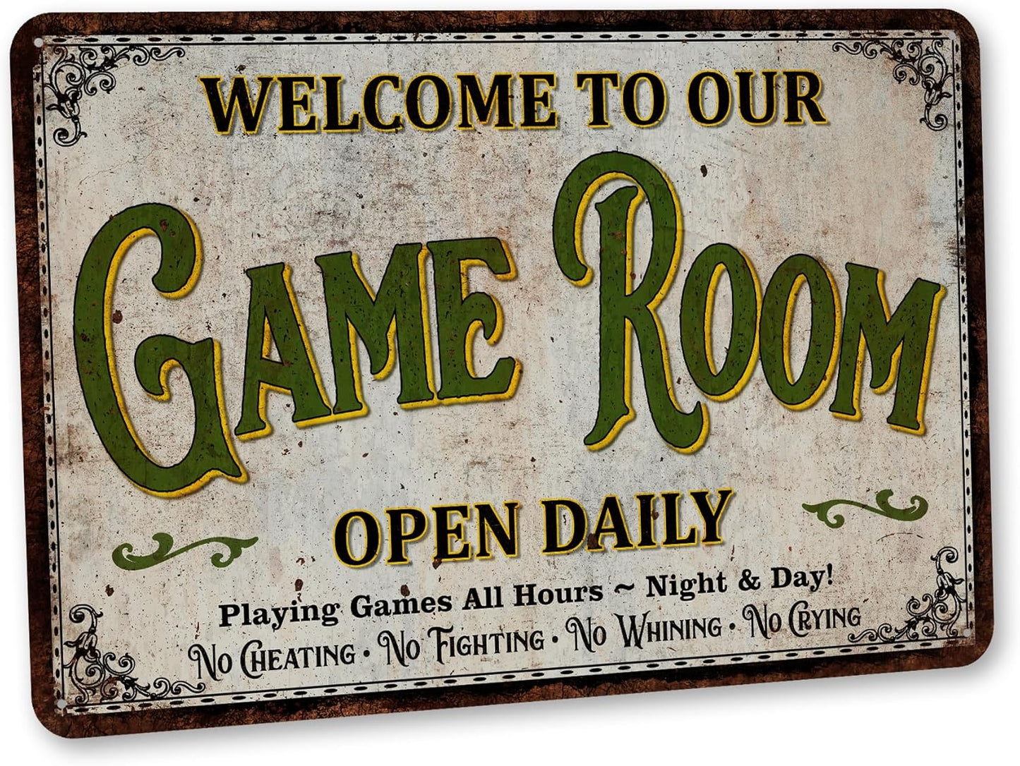 Game Room Sign Decor for Family Room and Man Cave Style