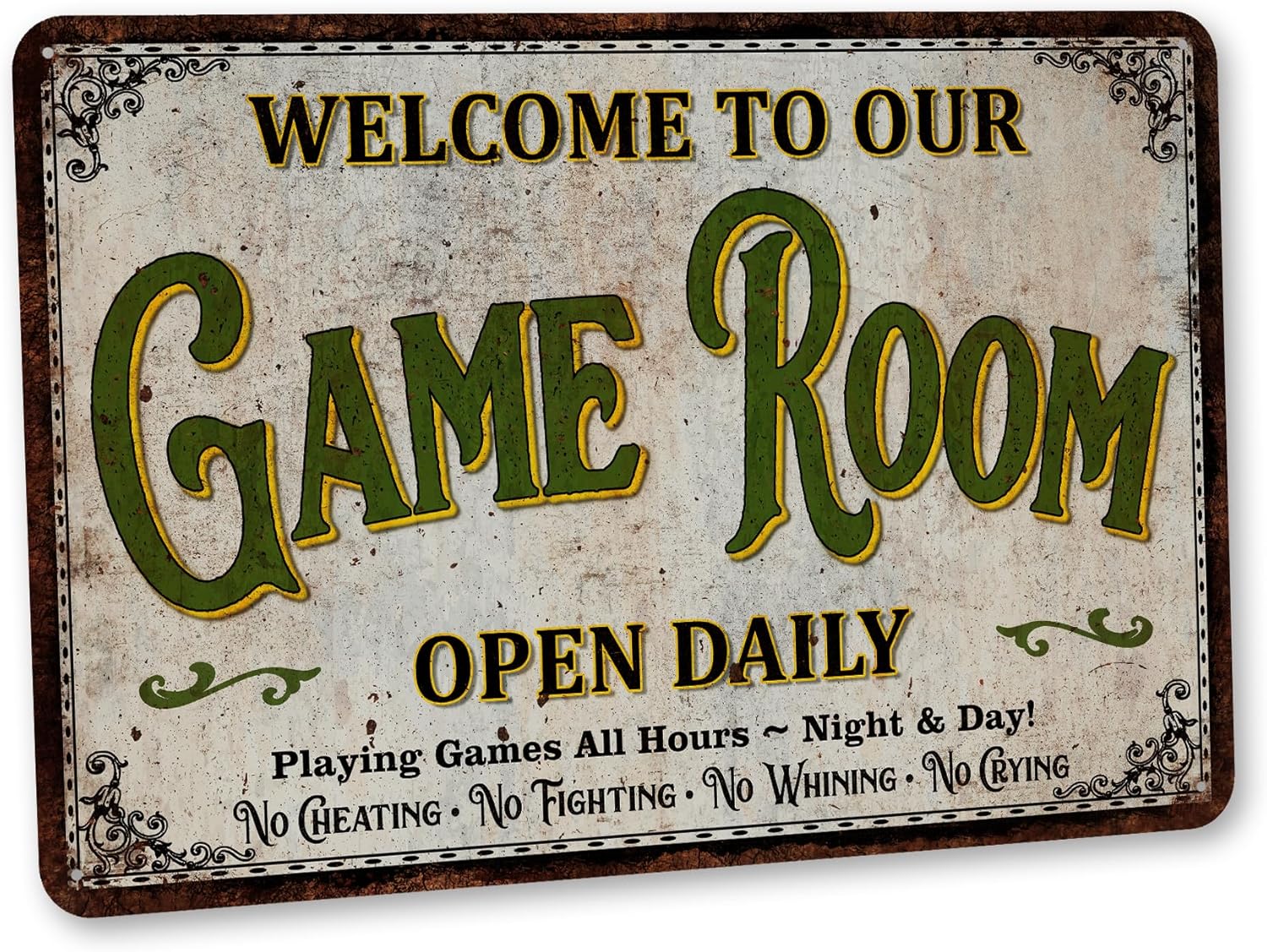 Game Room Sign Decor for Family Room and Man Cave Style